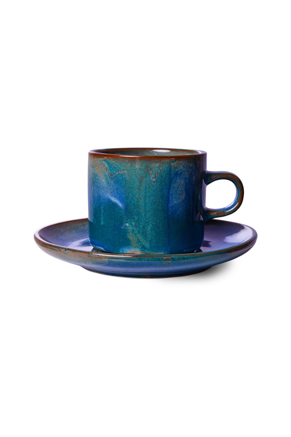 Chef ceramics: cup and saucer, Set of 2, by HKLIVING