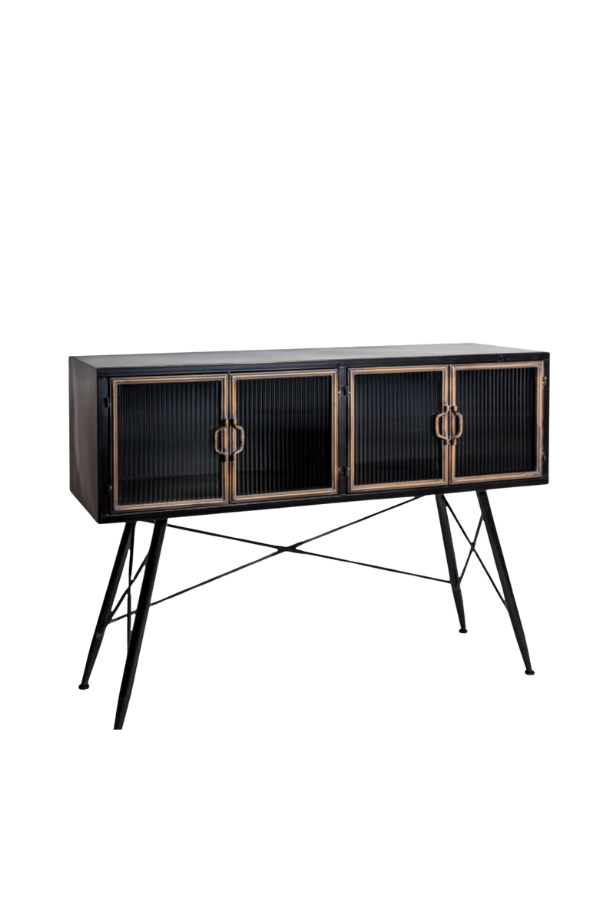 Black and Antique gold Orwell Cabinet
