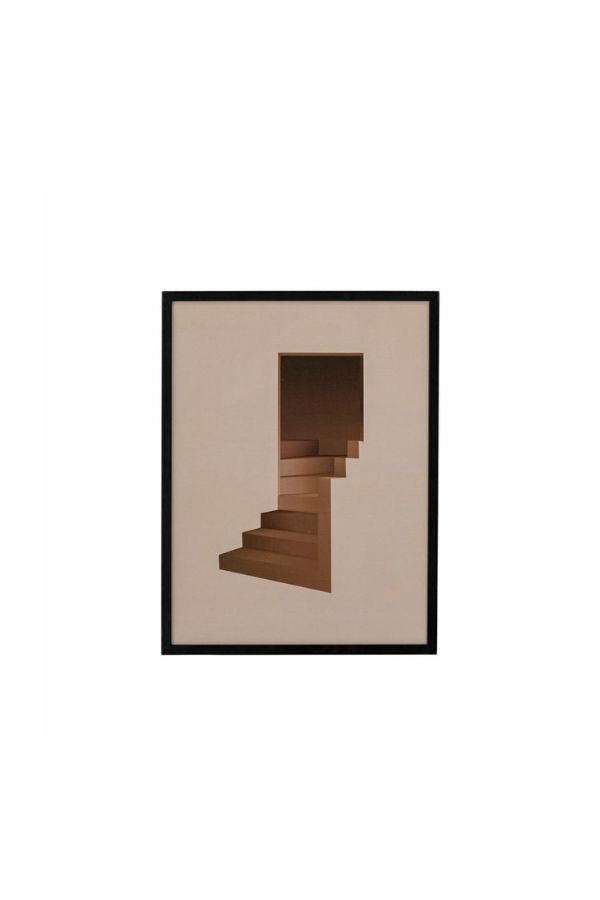 Andrey Illustration w/ Frame, Black, Pine