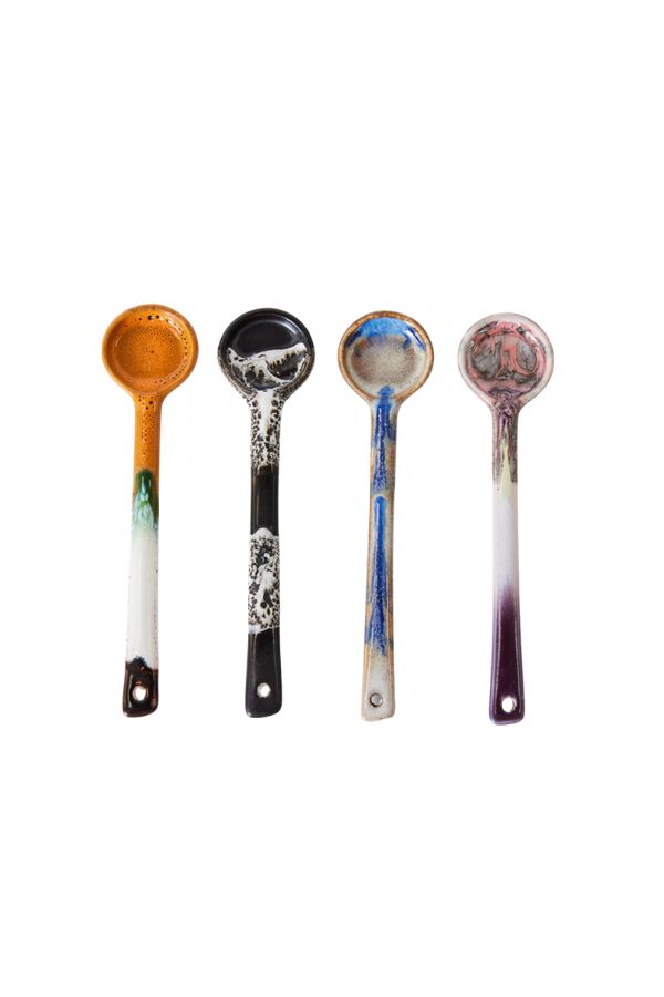 70s ceramics: spoons Force M (set of 4) by Hkliving