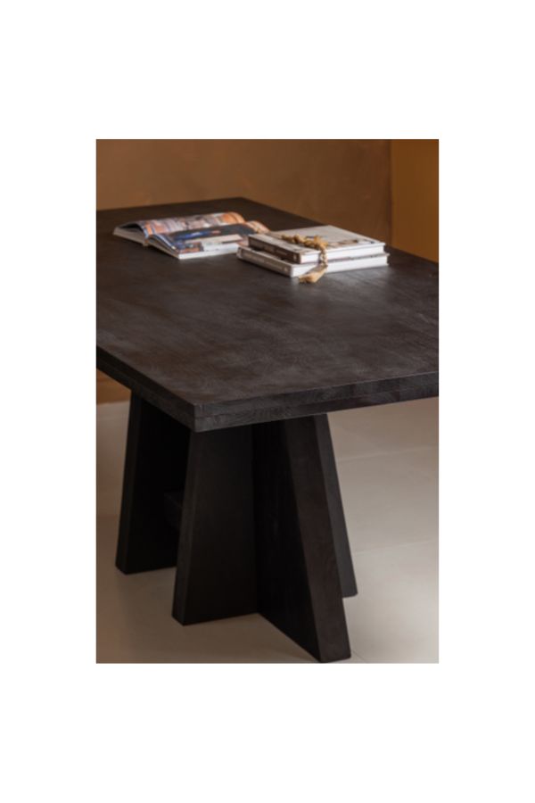 Ken dinning table with centre leg mango wood