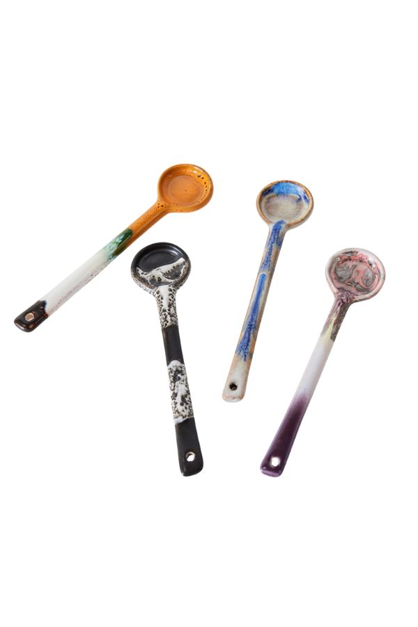 70s ceramics: spoons Force M (set of 4) by Hkliving