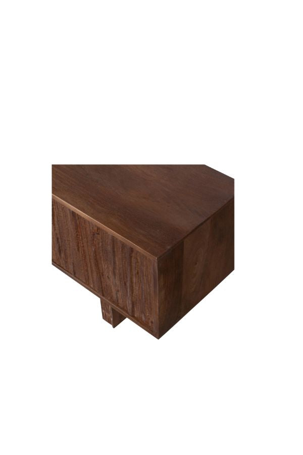 Lav Tv unit with designed doors wood warm brown