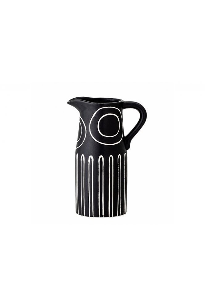 Troy Vase Black Stoneware