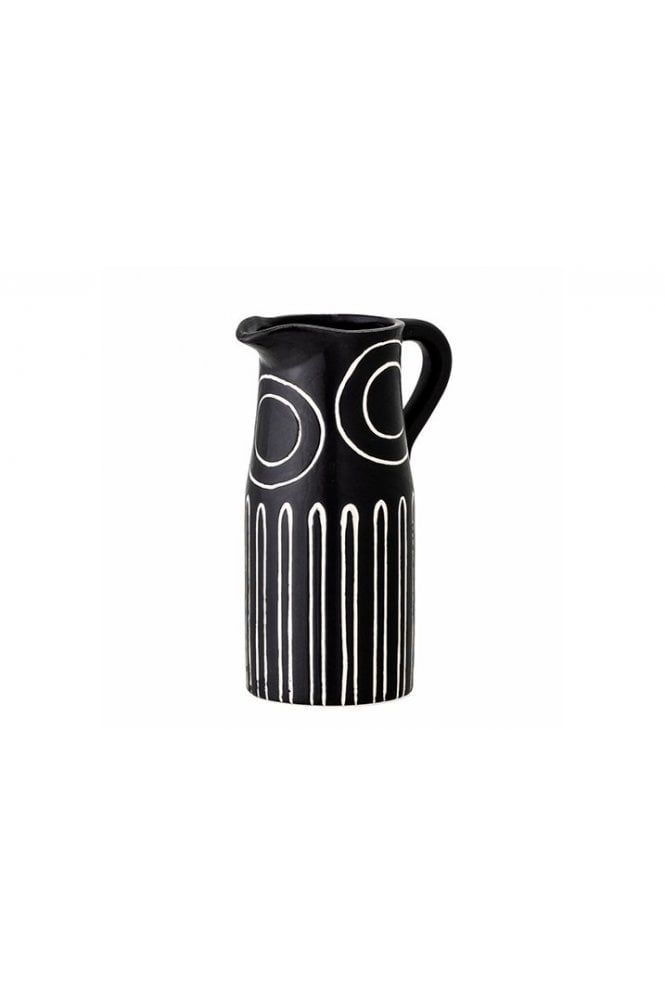 Troy Vase Black Stoneware