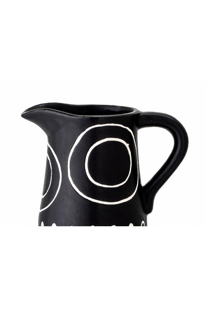 Troy Vase Black Stoneware