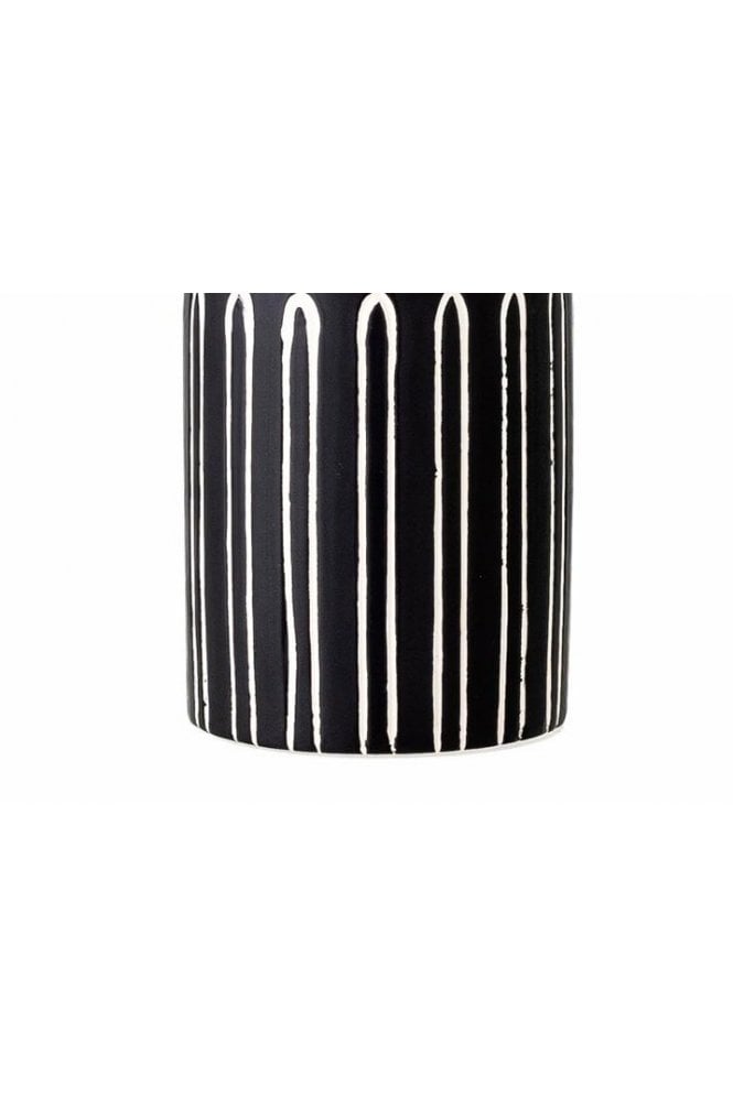 Troy Vase Black Stoneware