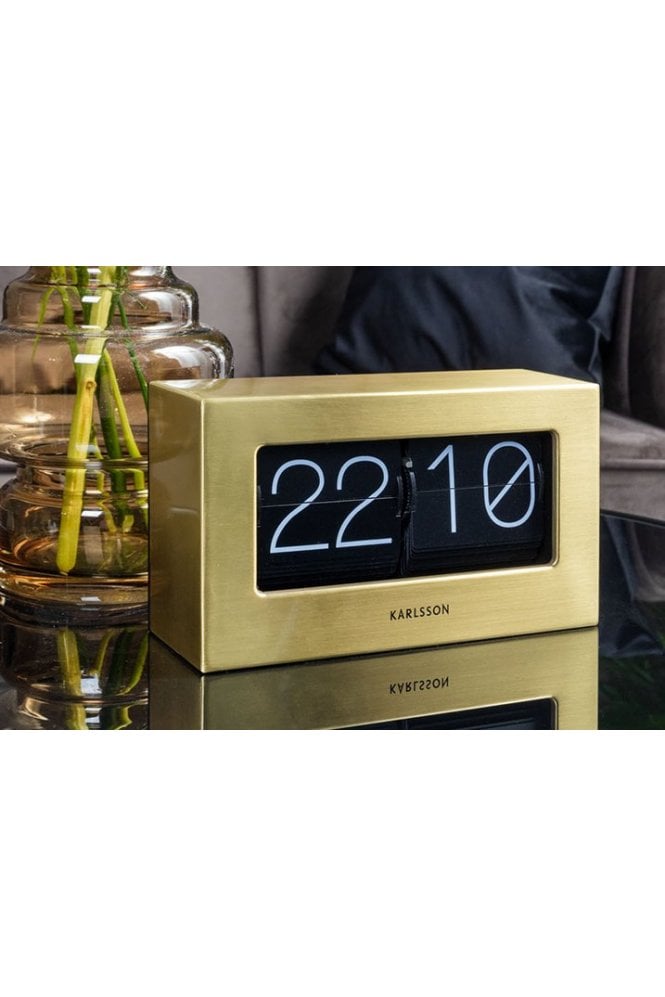 Karlsson Box Clock Gold