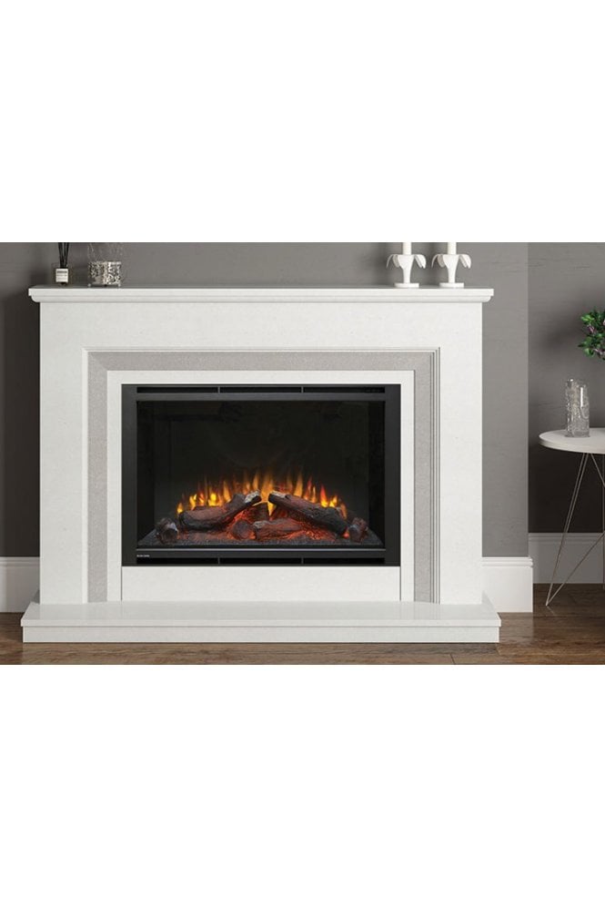 Cassius Micro Marble Electric Fireplace