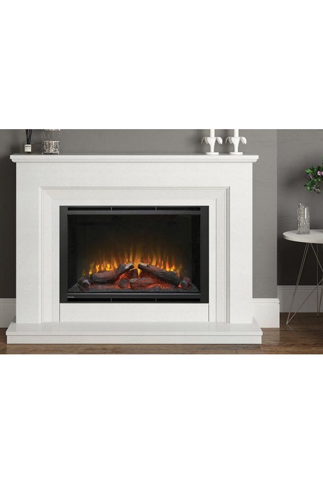 Cassius Micro Marble Electric Fireplace