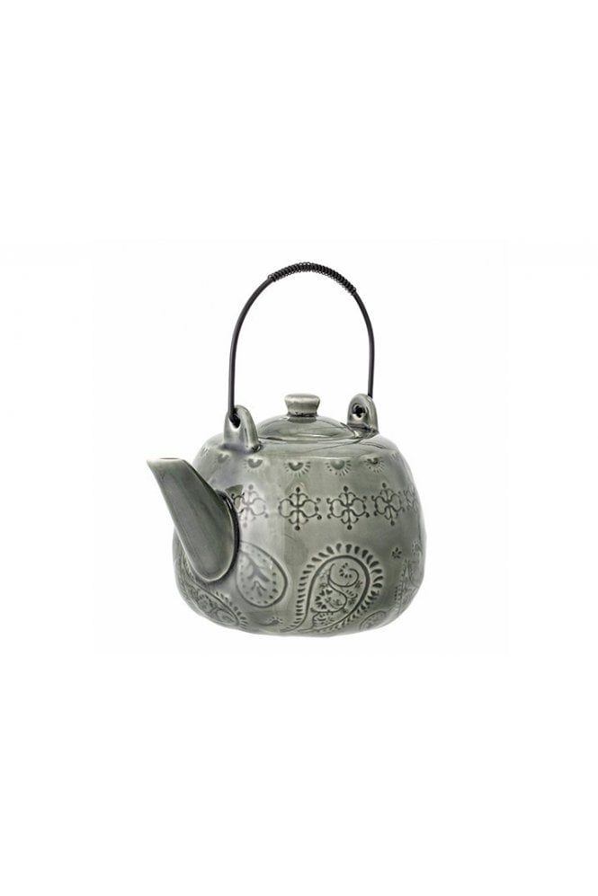 Rani Teapot W/Strainer Green Stoneware
