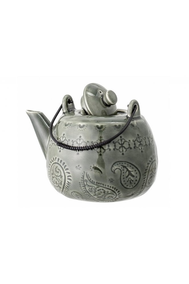 Rani Teapot W/Strainer Green Stoneware