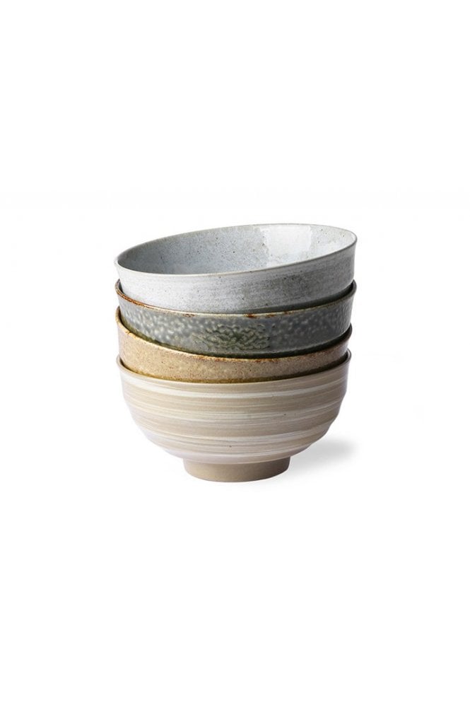 Kyoto ceramics: japanese noodle bowl (set of 4) By Hkliving