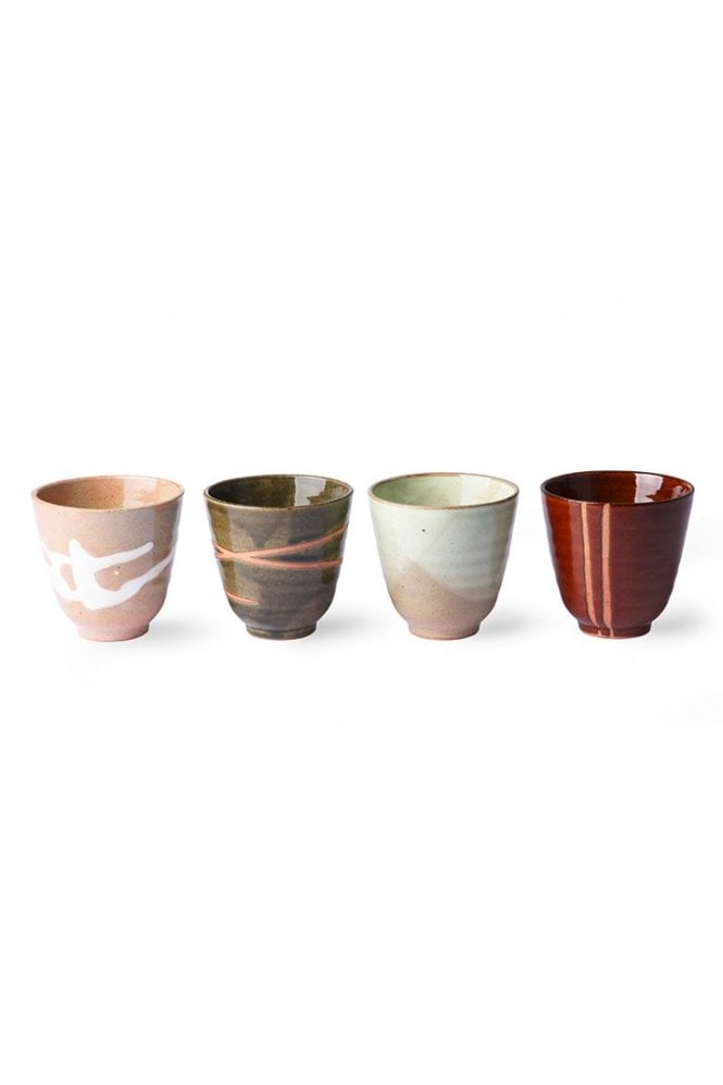 Kyoto ceramics: Japanese yunomi mugs (set of 4) by Hkliving