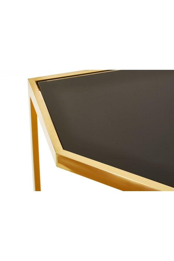 Horizon Black Glass Console Tables
