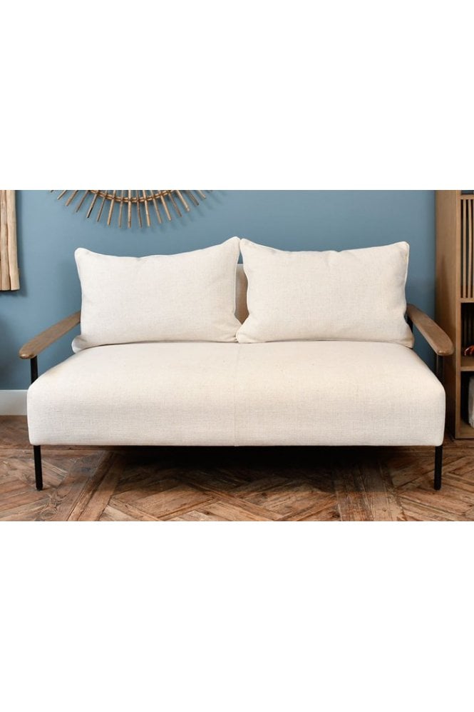 Foundry Pale Ecru Upholstered Two Seater