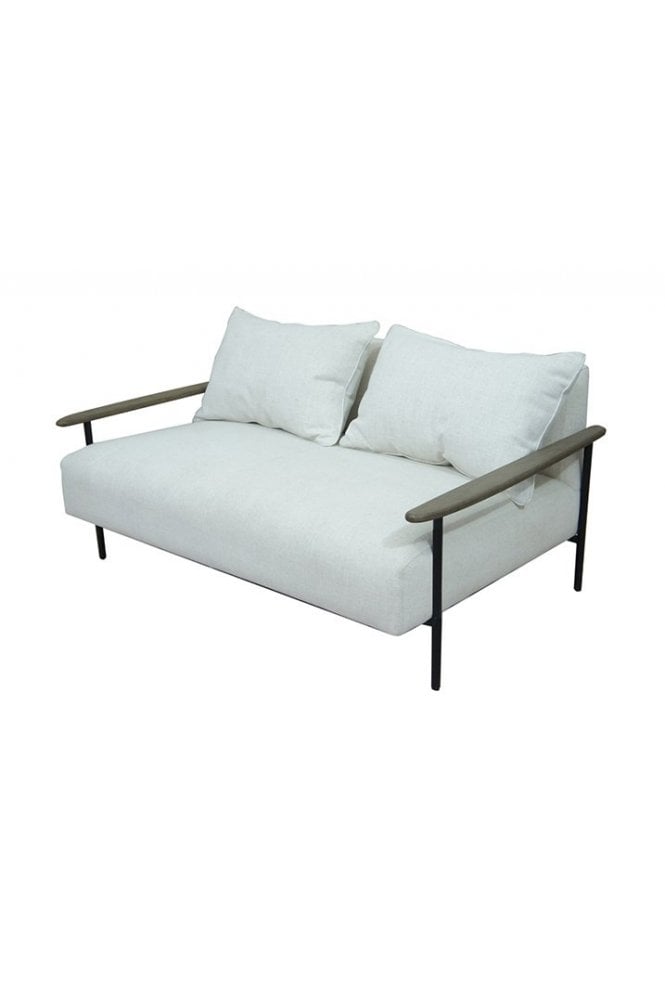 Foundry Pale Ecru Upholstered Two Seater
