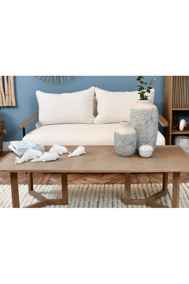 Foundry Pale Ecru Upholstered Two Seater
