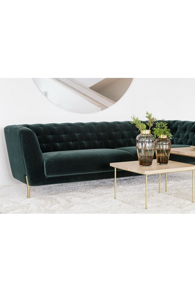 Val Lux Green 3 Seater