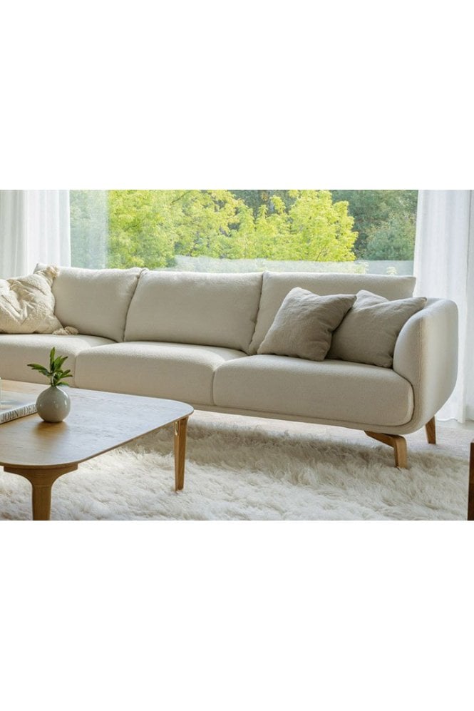 Mo Mo Lux Natural Boucle 3 Seater