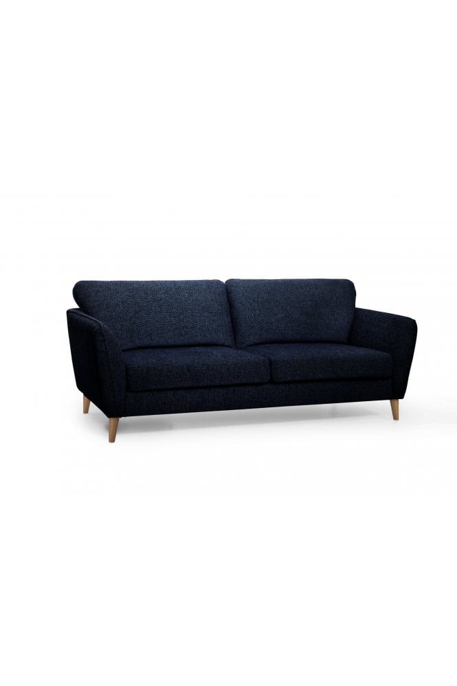 Agna 3 Seater Dark Blue Fleck