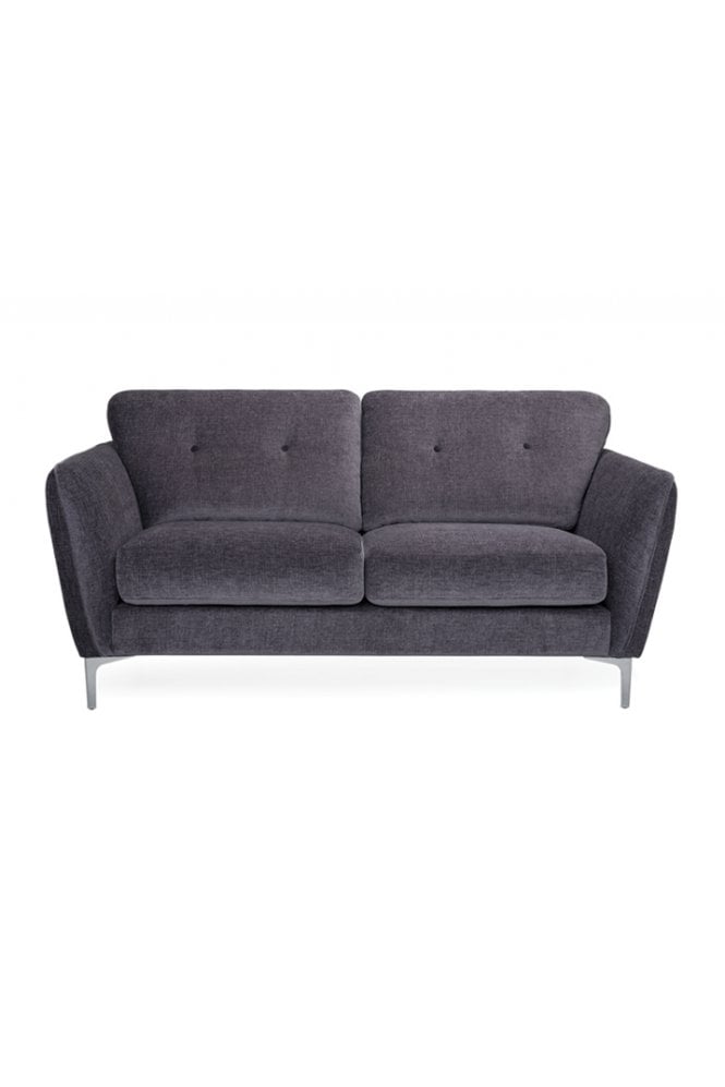 Anga Buttoned 2 Seater Dark Grey