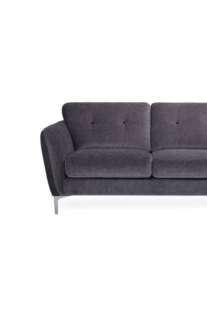 Anga Buttoned 2 Seater Dark Grey