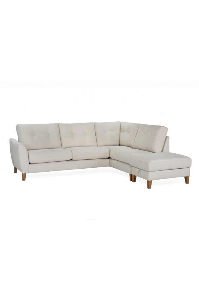 Lyon Corner With Footstool Beige