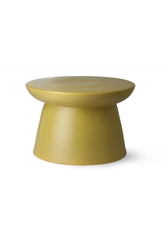 Earthenware side table xl, green Hkliving