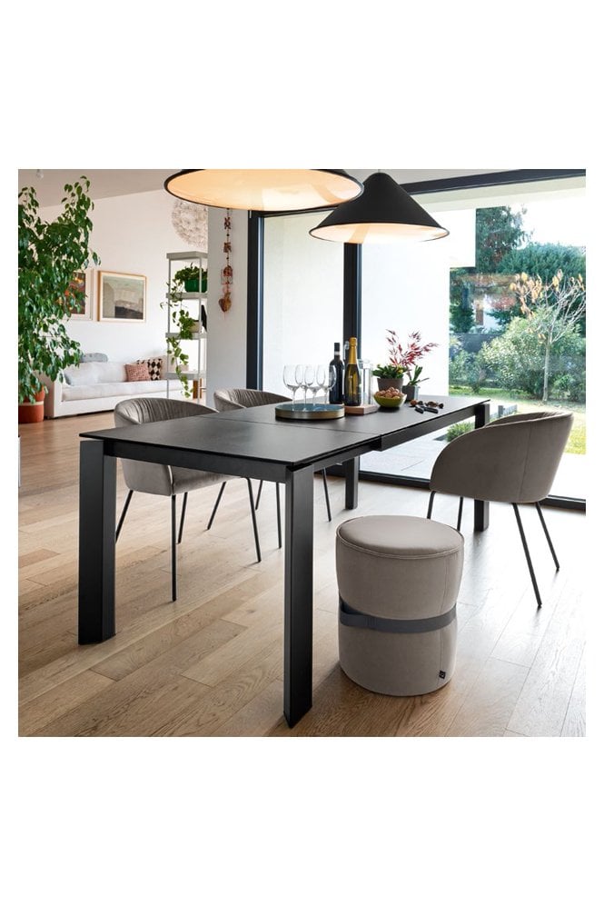 Gate Ceramic Extending Dining table 180 Oxide Black