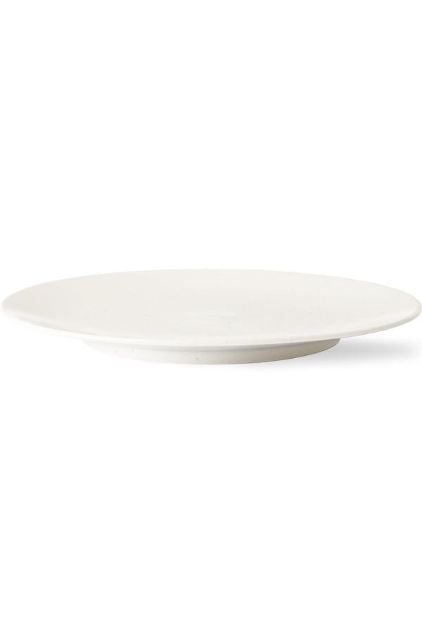 Kyoto Ceramics: Japanese Dinner Plate, Speckled white, (set of 2), by HKLIVING