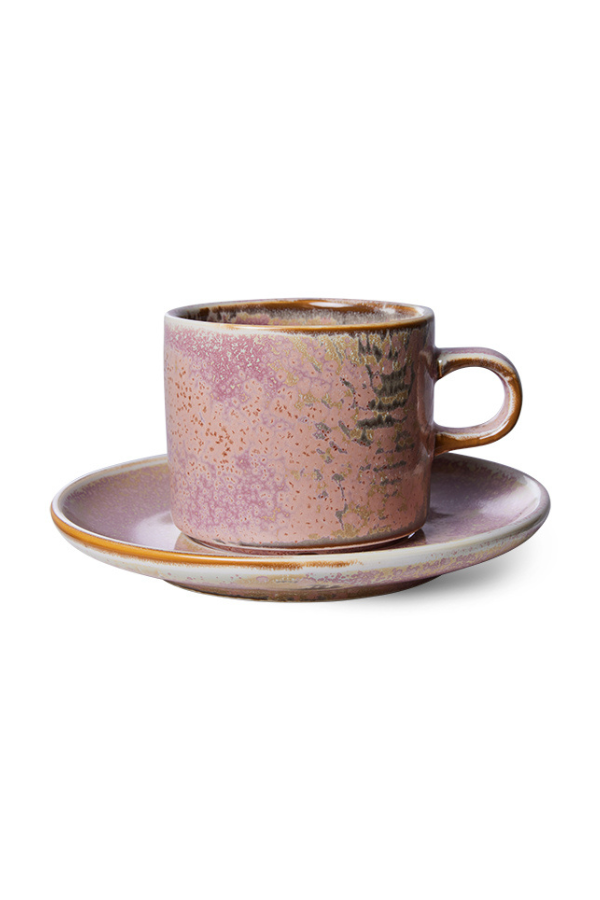 Chef ceramics: cup and saucer, Set of 2, by HKLIVING