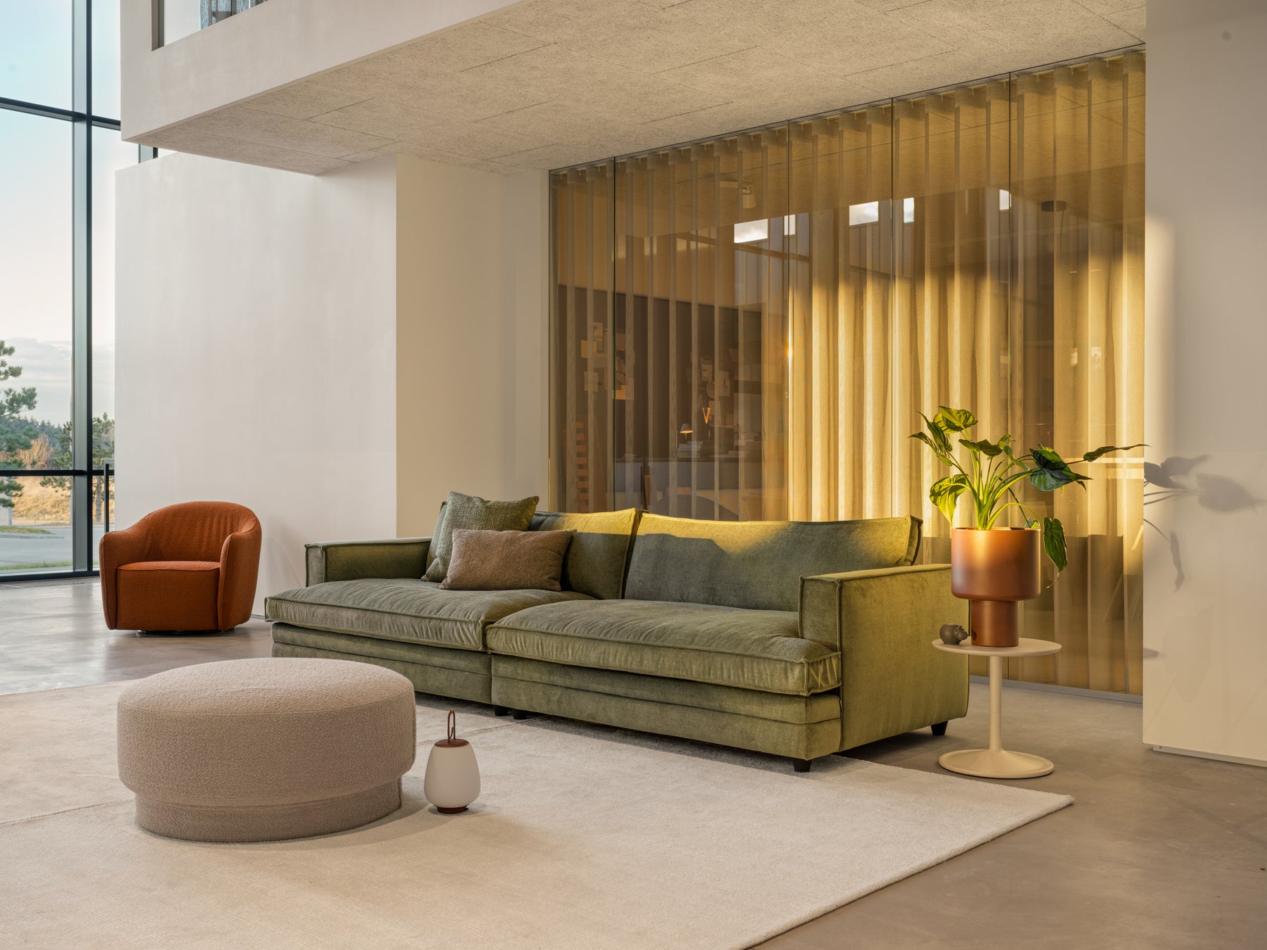 Green luxury sofa 