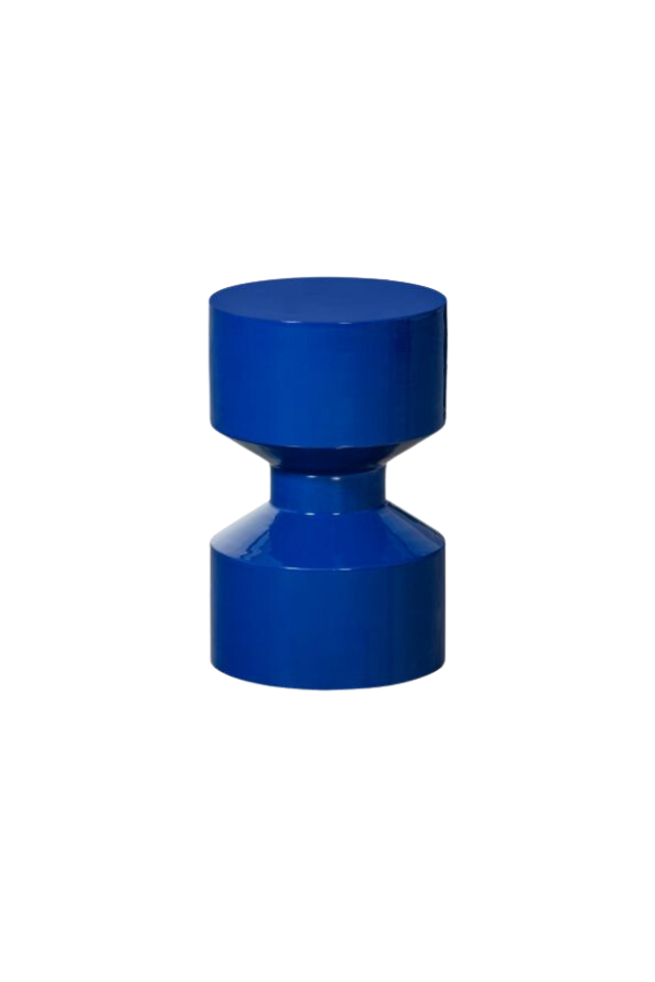 Riddle side table metal royal blue