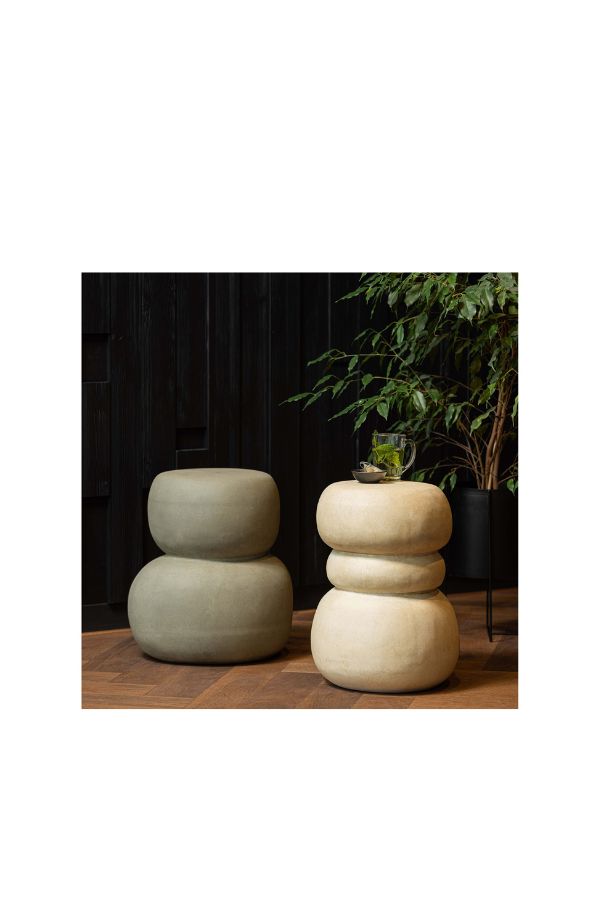 Ova Coffee table concrete look Green/Grey