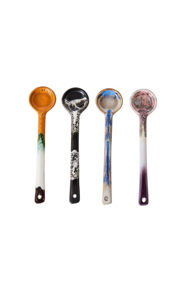 70s ceramics: spoons M (set of 4) by Hkliving