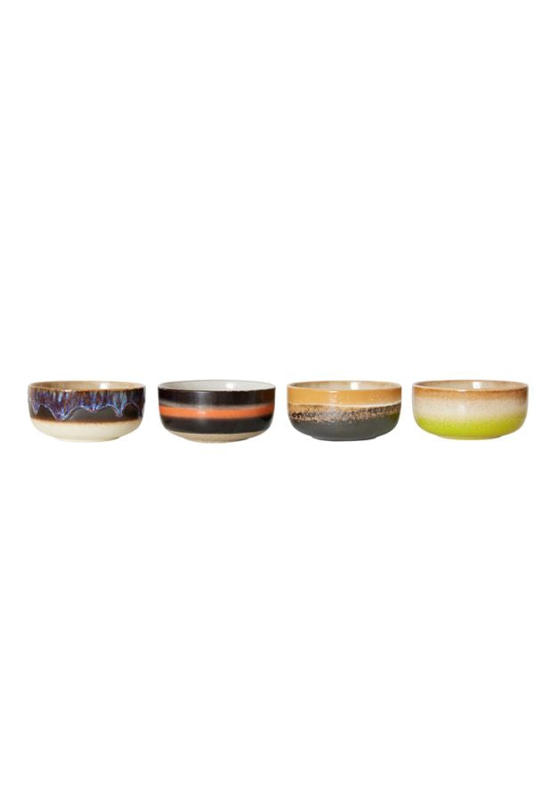 70s ceramics: Desert Bowls Humus (set of 4) By hkliving
