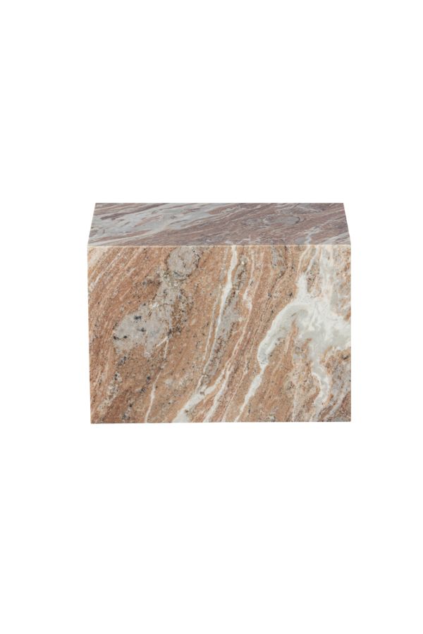 Haily oval side Table marble natural