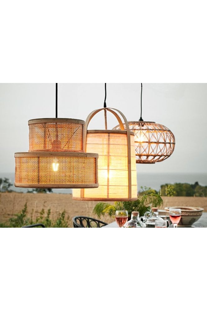 Rattan Layered Pendant
