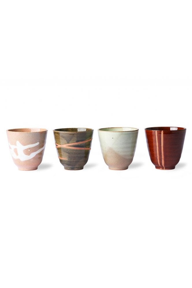 Kyoto ceramics: Japanese yunomi mugs (set of 4) by Hkliving