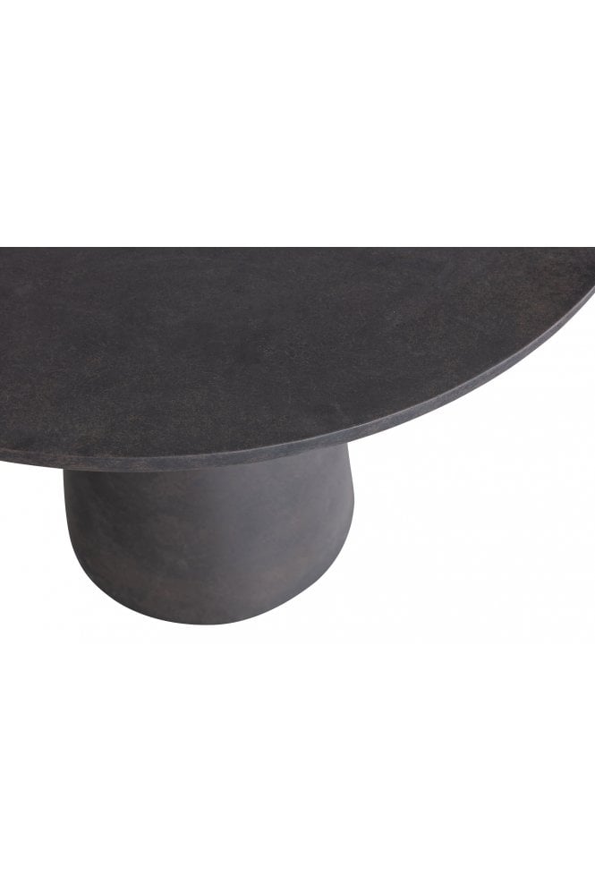 Co. Dining Table- Pebs - stone effect black