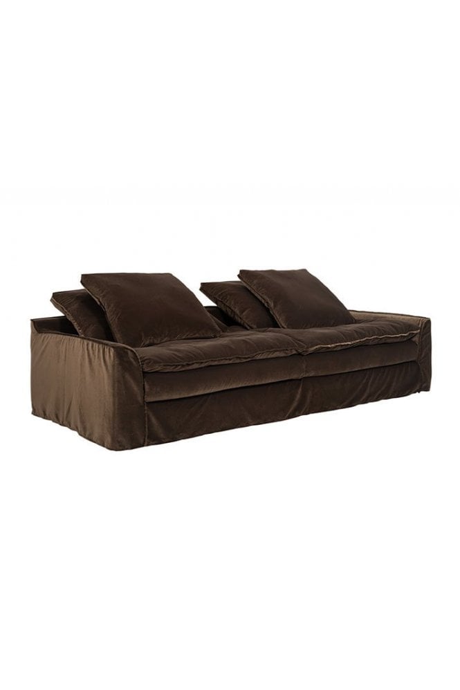 Shake 3 Seater Celine Velvet Brown