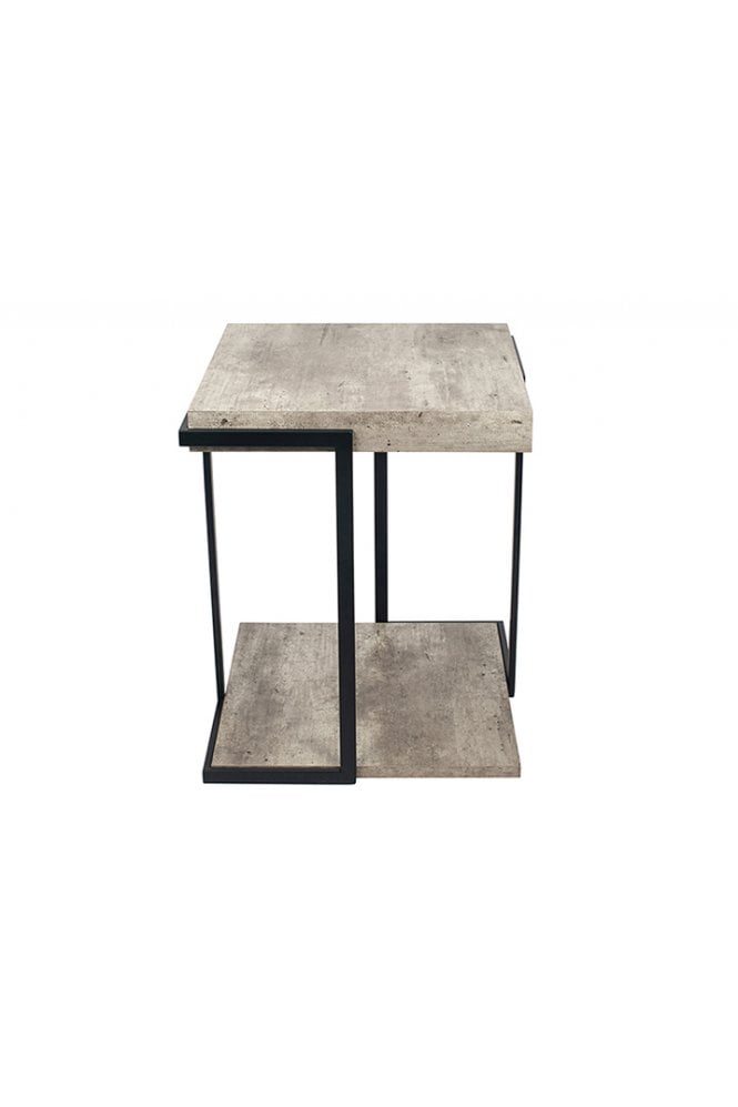 Line Concrete Effect & Black Iron Tables