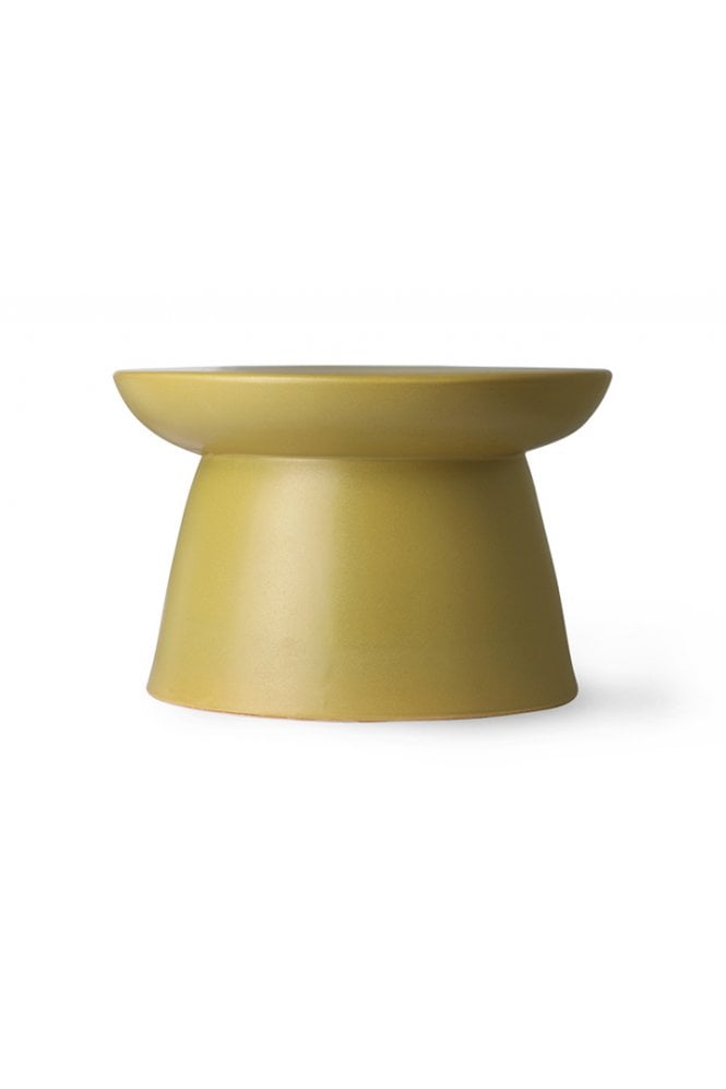 Earthenware side table xl, green Hkliving