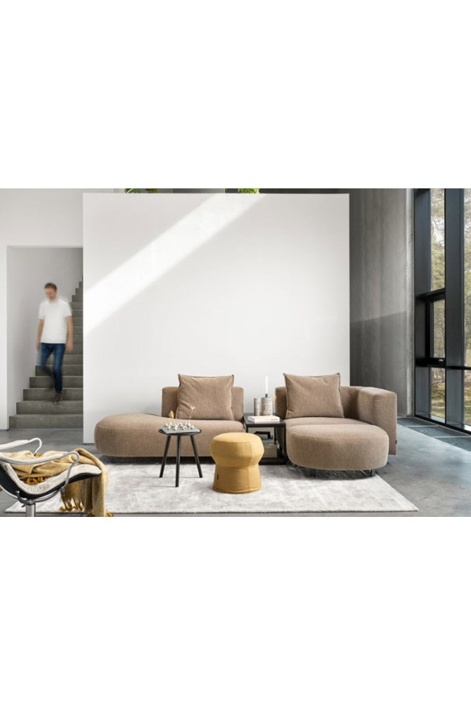 Vesy 2.5 Circle with Table and footsool Brown Right