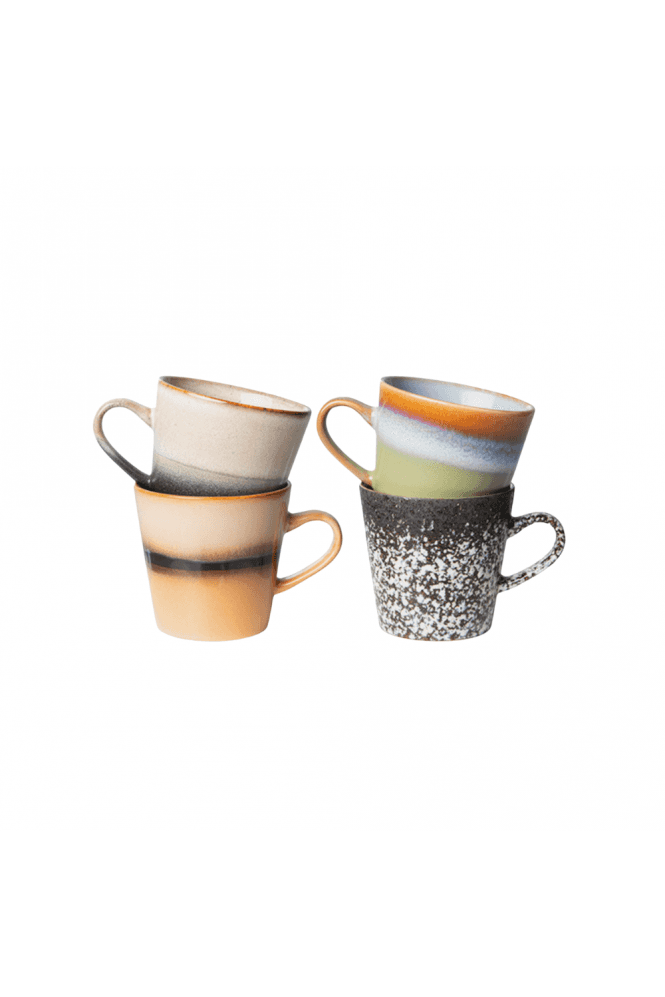 70s ceramics: americano mugs, galileo (set of 4) Hkliving