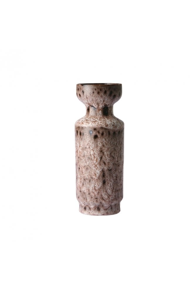 Ceramic retro vase lava brown By HKliving