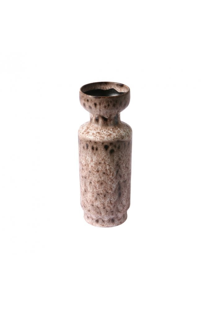 Ceramic retro vase lava brown By HKliving